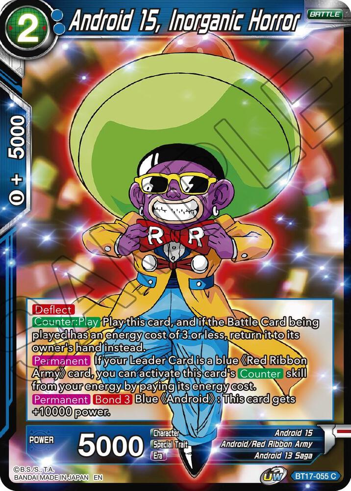 Android 15 Inorganic Horror Foil BT17-055 Ultimate Squad Dragonball Super card