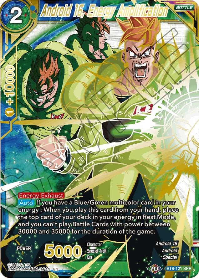 Android 16 Energy Amplification SPR BT8-121 Malicious Machinations Dragonball Super card