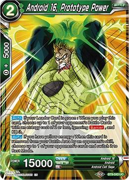 Android 16 Prototype Power Foil BT9-043 Universal Onslaught Dragonball Super card