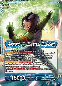 Android 17 Android 17 Universal Guardian BT9-021 Universal Onslaught Dragonball Super card