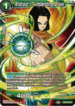 Android 17 Impending Crisis Foil XD3-04 Universal Onslaught Dragonball Super card