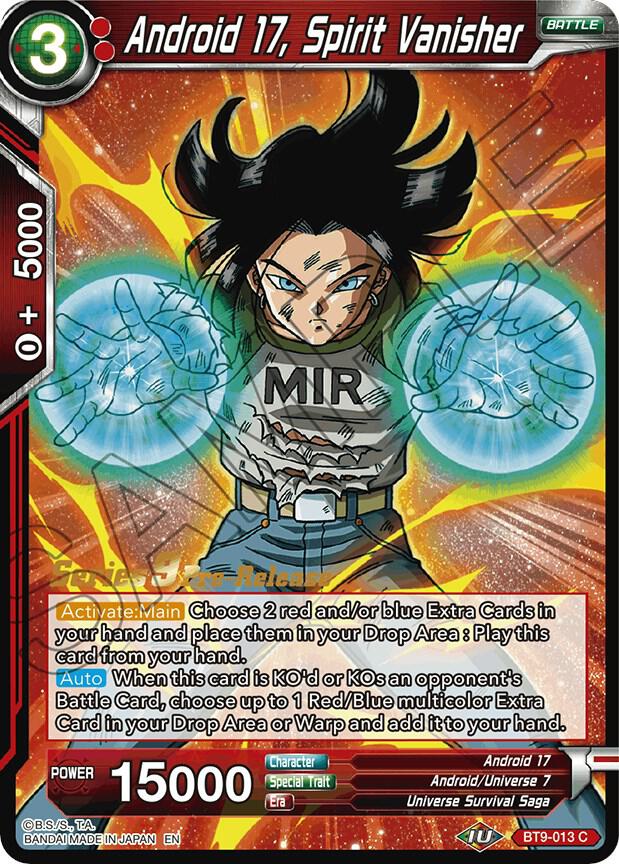 Android 17 Spirit Vanisher BT9-013 Universal Onslaught Pre-Release Cards Dragonball Super card