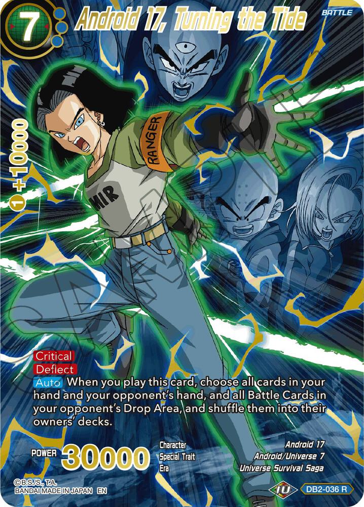Android 17 Turning the Tide Alternate Art Foil DB2-036 Special Anniversary Set 2021 Dragonball Super card