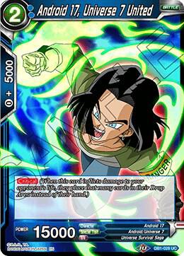 Android 17 Universe 7 United Foil DB1-028 Draft Box 04 - Dragon Brawl Dragonball Super card