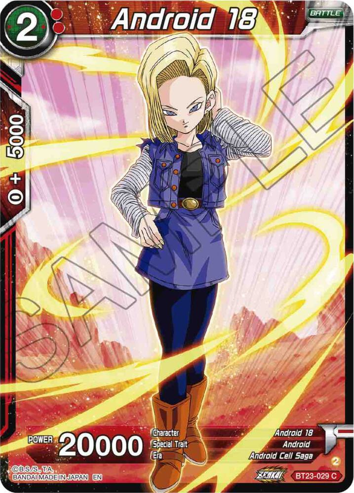 Android 18 BT23-029 Perfect Combination Dragonball Super card