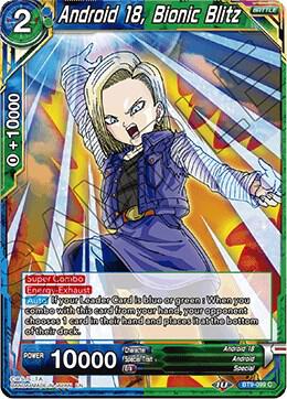 Android 18 Bionic Blitz Foil BT9-099 Universal Onslaught Dragonball Super card