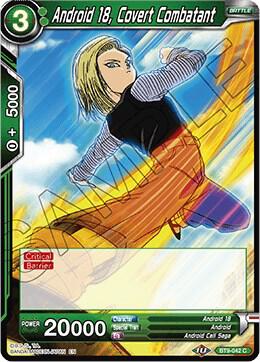 Android 18 Covert Combatant BT9-042 Universal Onslaught Dragonball Super card