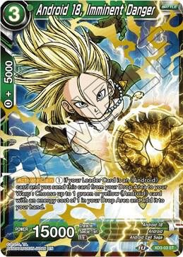 Android 18 Imminent Danger XD3-03 Universal Onslaught Dragonball Super card
