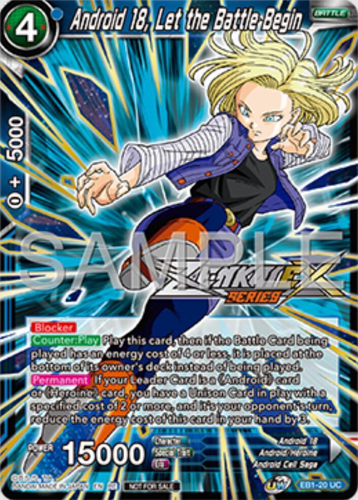 Android 18 Let the Battle Begin Event Pack 16 EB1-20 Promotion Cards Dragonball Super card