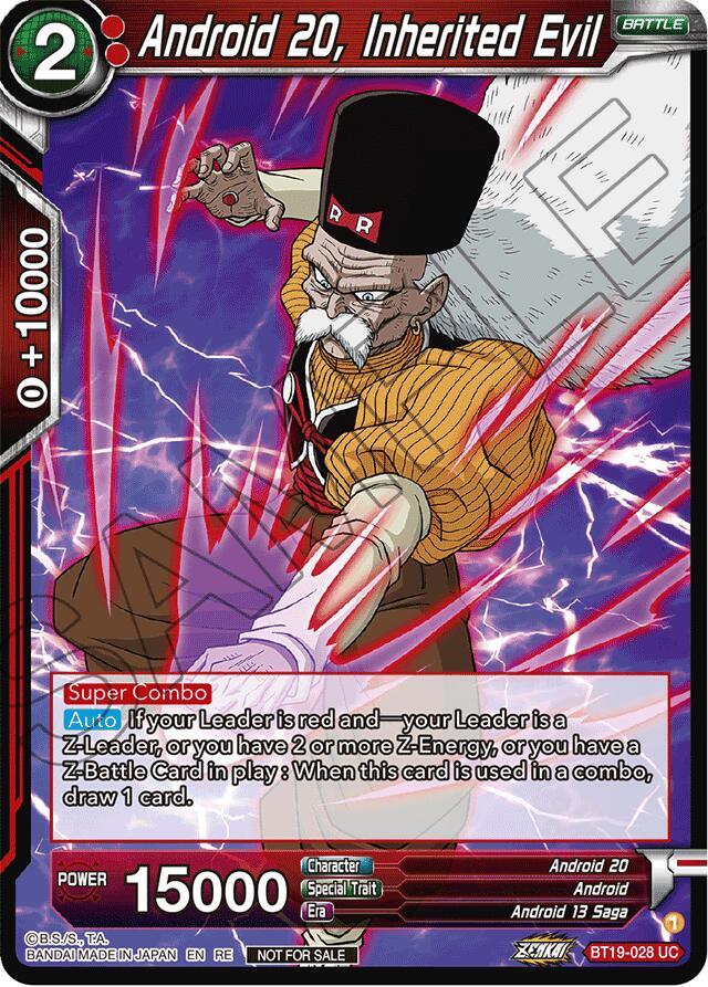 Android 20 Inherited Evil Deluxe Pack 2024 Vol1 BT19-028 Promotion Cards Dragonball Super card