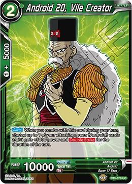 Android 20 Vile Creator BT5-070 Miraculous Revival Dragonball Super card