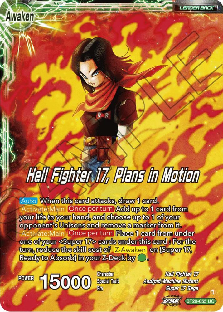 Android 20 and Dr Myuu Hell Fighter 17 Plans in Motion Foil BT20-055 Power Absorbed Dragonball Super card