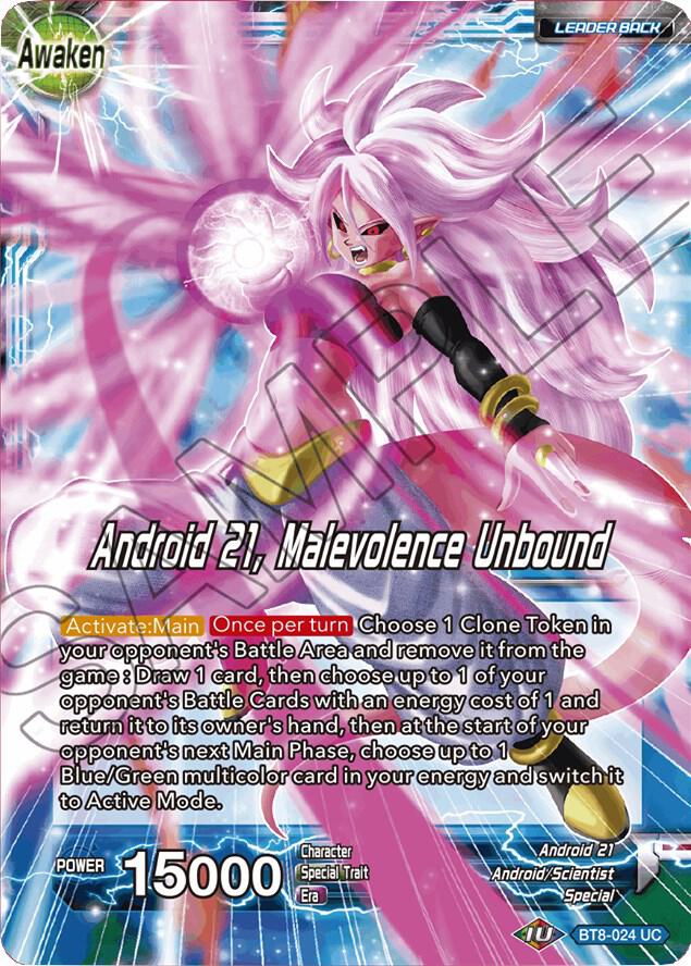 Android 21 Android 21 Malevolence Unbound Foil BT8-024 Malicious Machinations Dragonball Super card