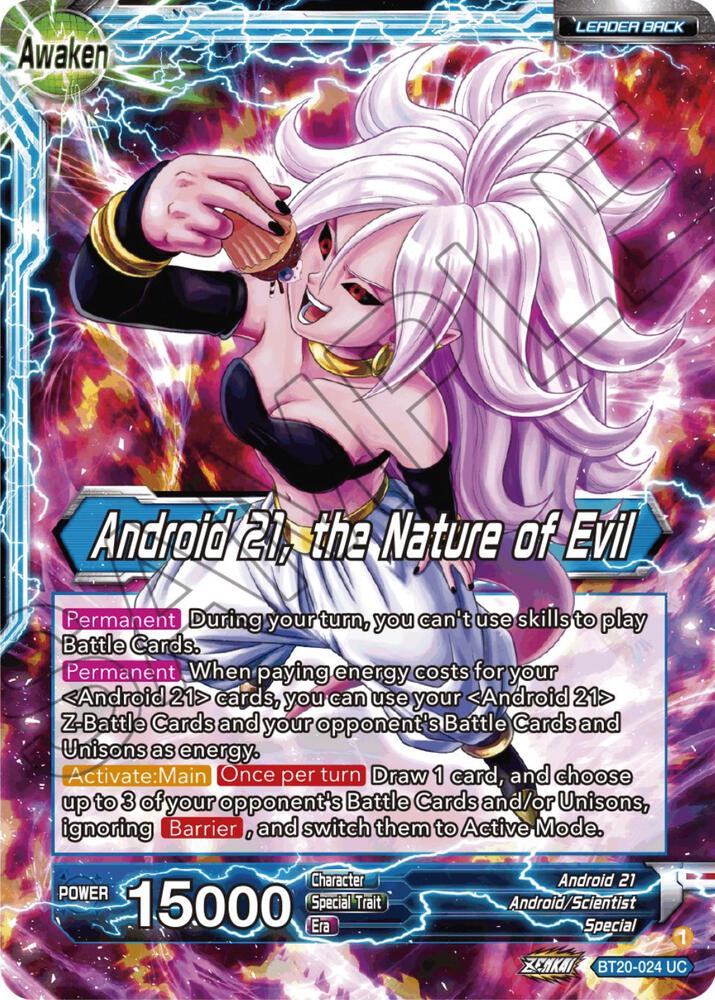 Android 21 Android 21 the Nature of Evil BT20-024 Power Absorbed Dragonball Super card
