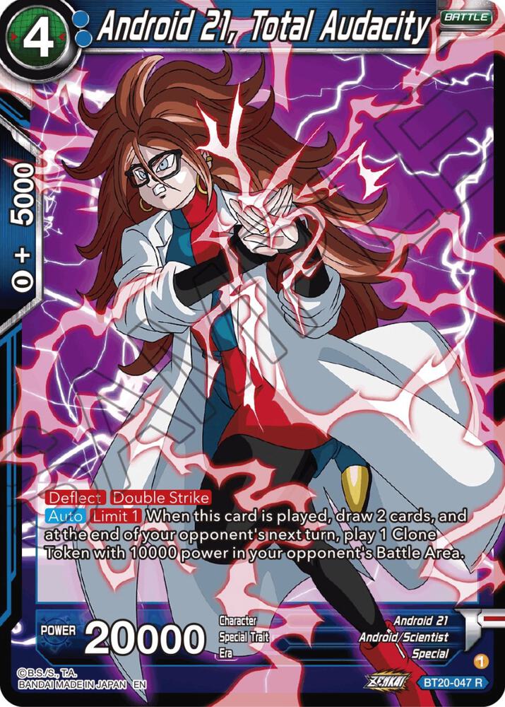 Android 21 Total Audacity Foil BT20-047 Power Absorbed Dragonball Super card
