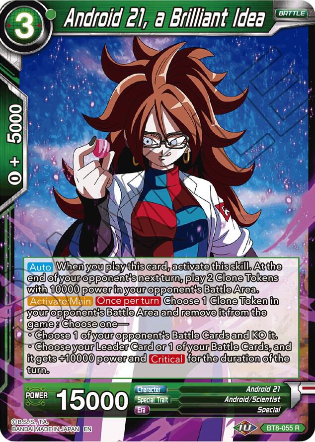Android 21 a Brilliant Idea BT8-055 Malicious Machinations Dragonball Super card