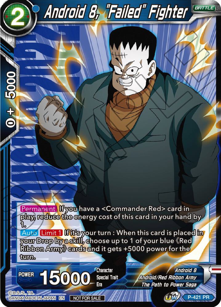 Android 8 Failed Fighter Championship Pack 2022 Vol2 P-421 Promotion Cards Dragonball Super card