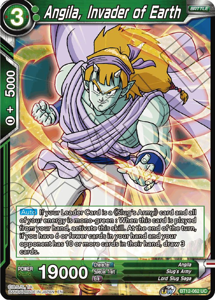Angila Invader of Earth BT12-062 Vicious Rejuvenation Dragonball Super card