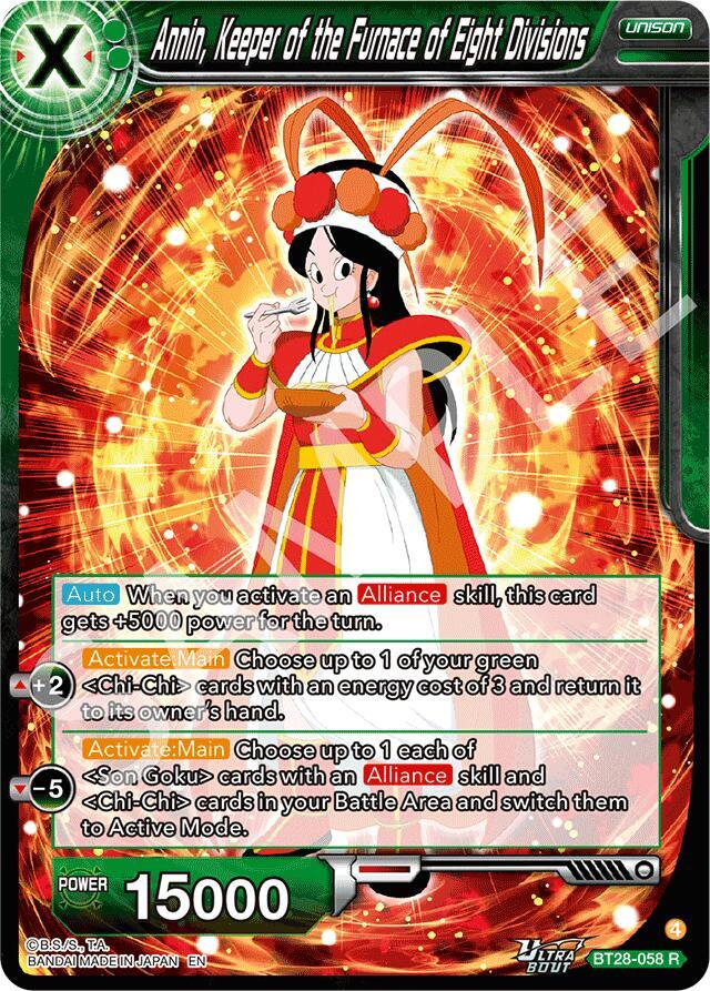 Annin Keeper of the Furnace of Eight Divisions Foil BT28-058 Prismatic Clash Dragonball Super card