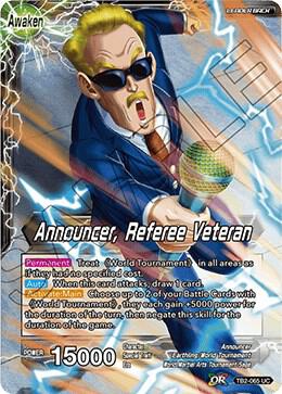 Announcer Announcer Referee Veteran TB2-065 World Martial Arts Tournament Dragonball Super card