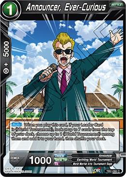 Announcer Ever Curious Foil TB2-066 World Martial Arts Tournament Dragonball Super card