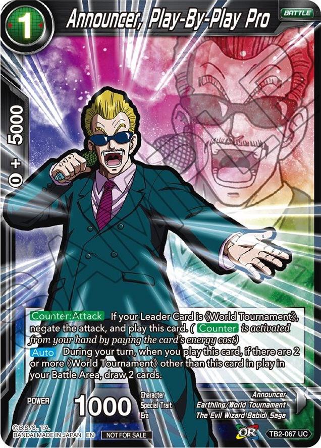 Announcer Play By Play Pro Event Pack 05 TB2-067 Promotion Cards Dragonball Super card