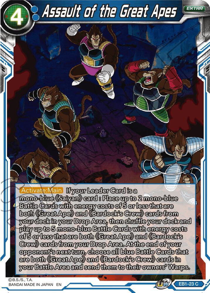 Assault of the Great Apes Foil EB1-23 Battle Evolution Booster Dragonball Super card