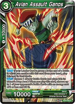 Avian Assault Ganos BT9-049 Universal Onslaught Dragonball Super card