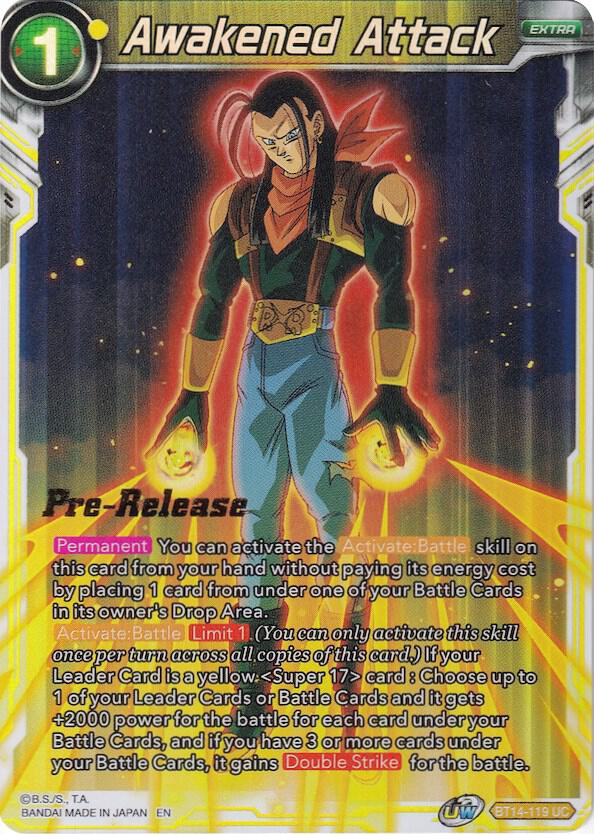 Awakened Attack BT14-119 Cross Spirits Pre-Release Cards Dragonball Super card