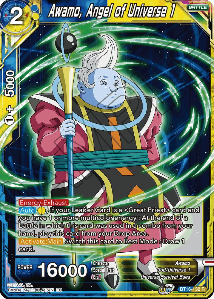 Awamo Angel of Universe 1 Foil BT16-132 Realm of the Gods Dragonball Super card
