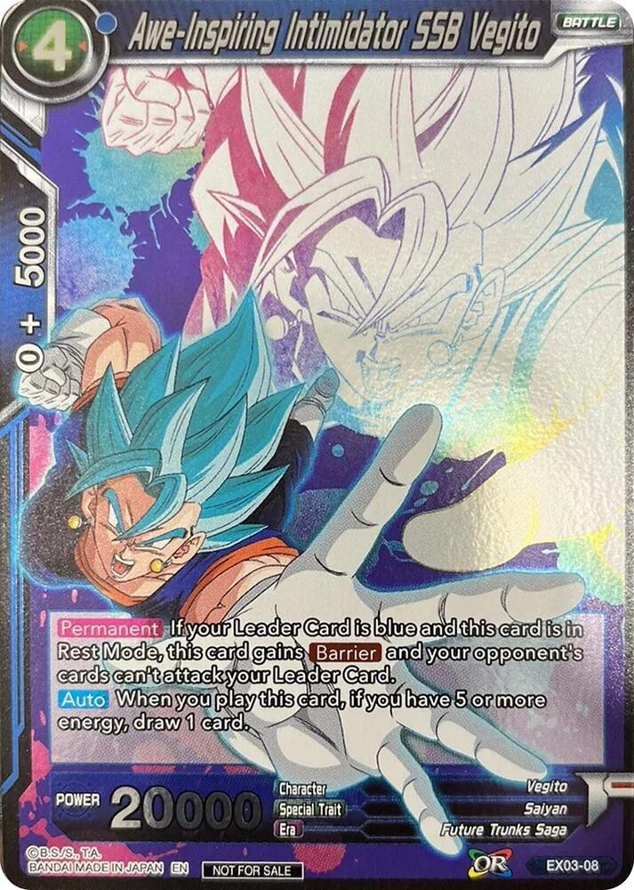 Awe Inspiring Intimidator SSB Vegito Event Pack 4 EX03-08 Promotion Cards Dragonball Super card