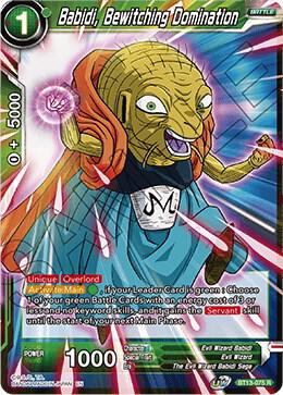 Babidi Bewitching Domination Foil BT13-075 Supreme Rivalry Dragonball Super card
