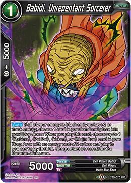 Babidi Unrepentant Sorcerer Foil BT9-075 Universal Onslaught Dragonball Super card