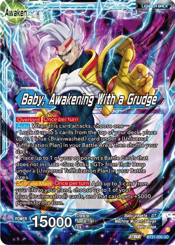 Baby Baby Awakening With a Grudge BT21-035 Wild Resurgence Dragonball Super card