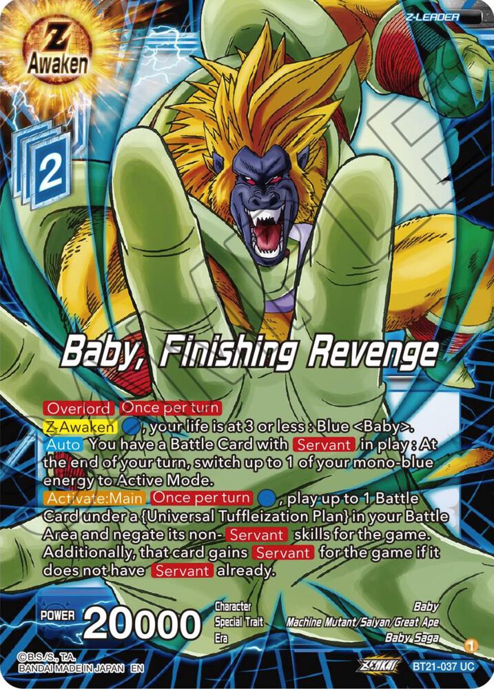 Baby Finishing Revenge BT21-037 Wild Resurgence Dragonball Super card