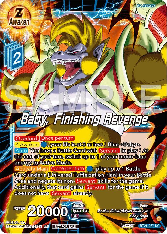 Baby Finishing Revenge Championship 2024 Finals Zenkai Pack BT21-037 Tournament Promotion Cards Dragonball Super card