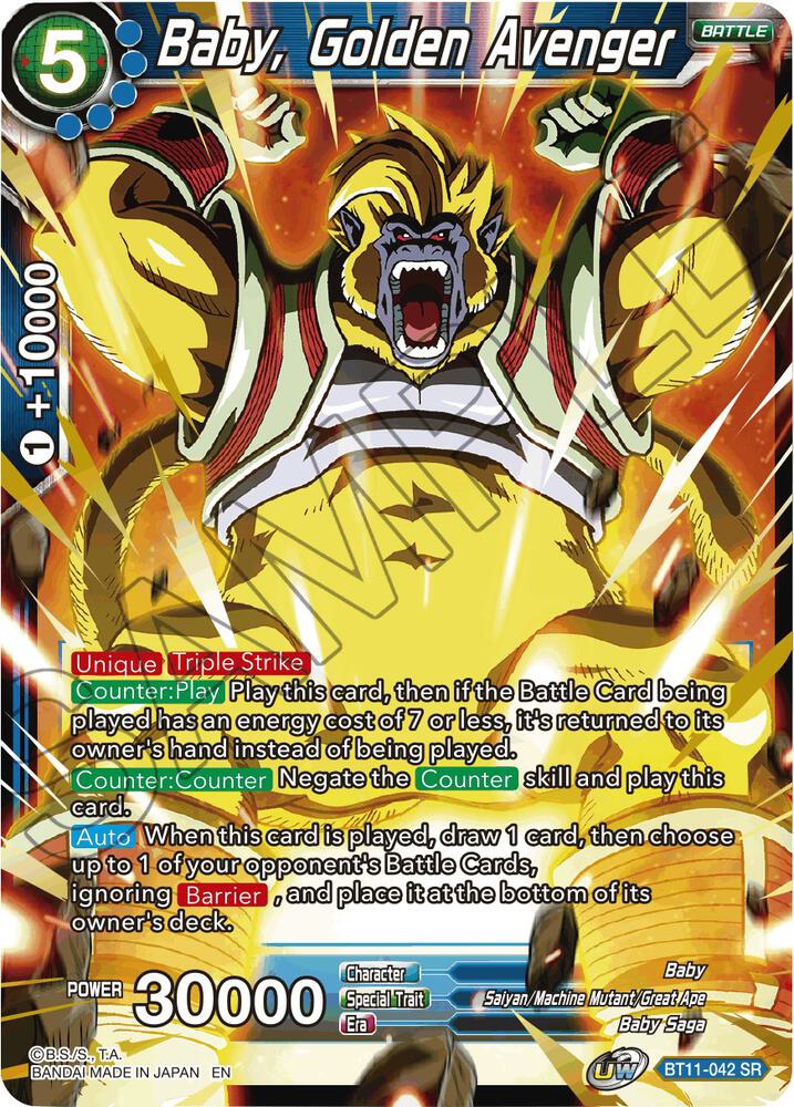 Baby Golden Avenger BT11-042 Vermilion Bloodline Dragonball Super card