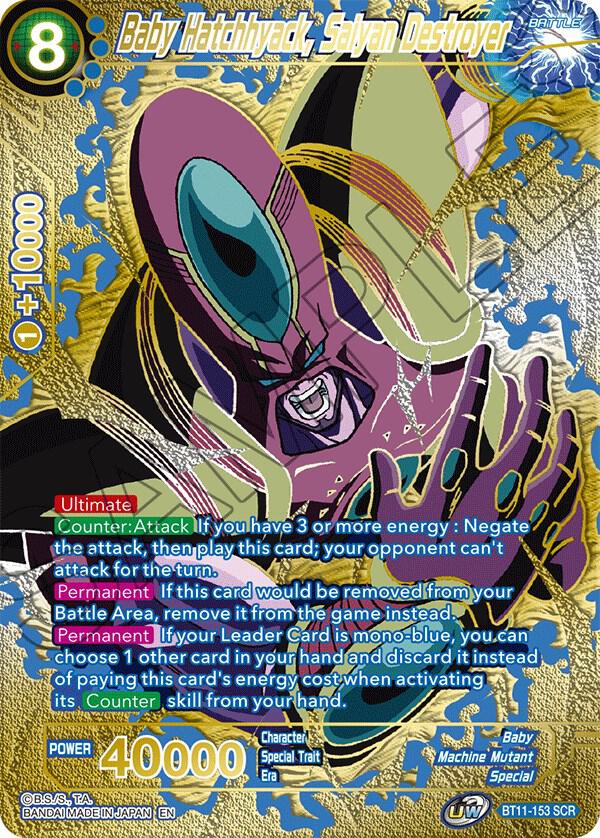 Baby Hatchhyack Saiyan Destroyer Premium Edition BT11-153 5th Anniversary Set Dragonball Super card