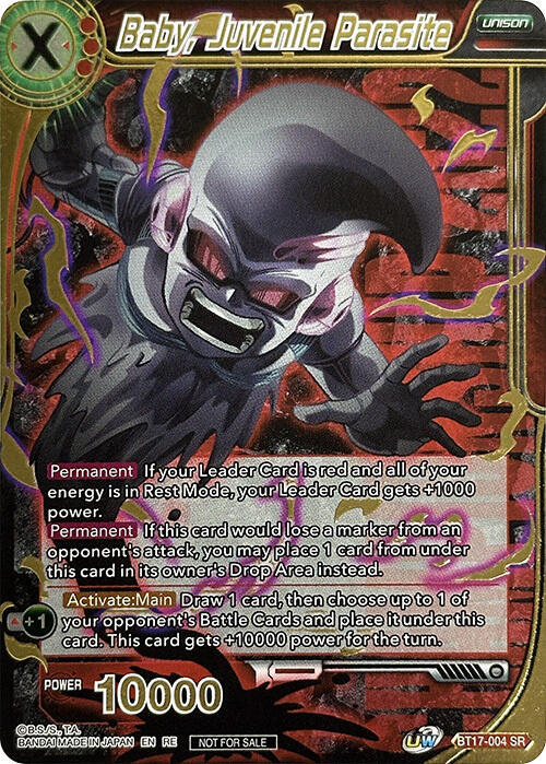 Baby Juvenile Parasite Championship 2022 Celebration Pack Deluxe Set Gold Stamped BT17-004 Promotion Cards Dragonball Super card