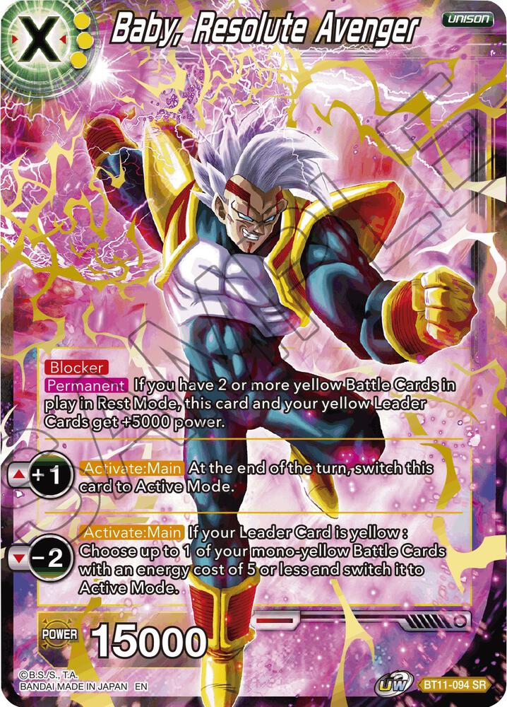 Baby Resolute Avenger BT11-094 Vermilion Bloodline Dragonball Super card