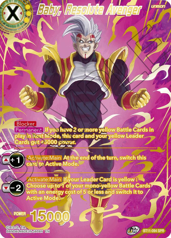 Baby Resolute Avenger SPR BT11-094 Vermilion Bloodline Dragonball Super card