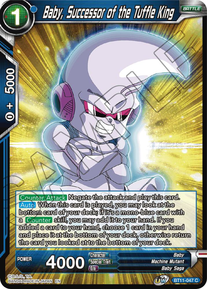 Baby Successor of the Tuffle King Foil BT11-047 Vermilion Bloodline Dragonball Super card
