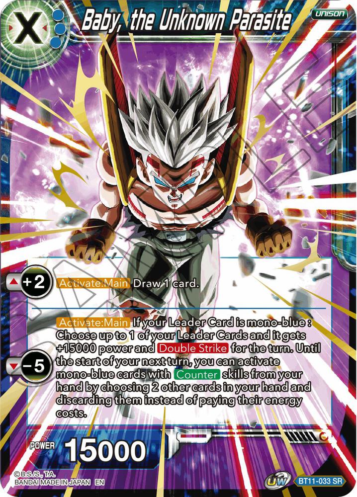 Baby the Unknown Parasite BT11-033 Vermilion Bloodline Dragonball Super card
