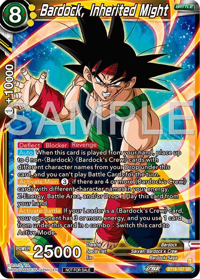 Bardock Inherited Might Championship 2024 Finals Pack BT18-107 Tournament Promotion Cards Dragonball Super card