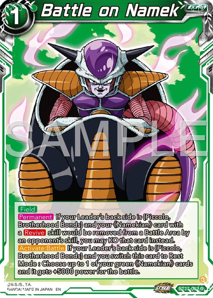Battle on Namek Foil BT27-062 History of Z Dragonball Super card
