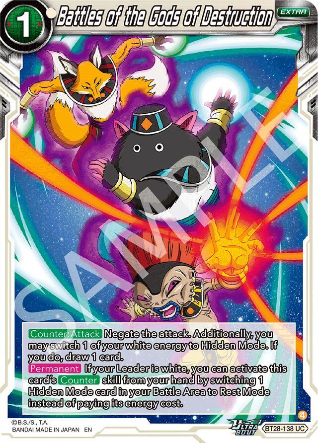 Battles of the Gods of Destruction Foil BT28-138 Prismatic Clash Dragonball Super card