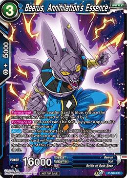 Beerus Annihilations Essence Tournament Pack Vol 8 P-384 Tournament Promotion Cards Dragonball Super card