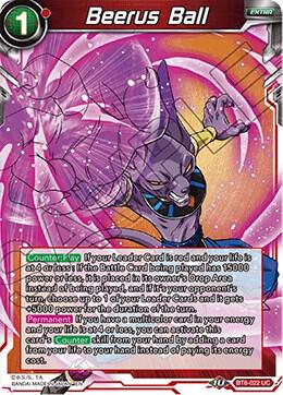 Beerus Ball Foil BT8-022 Malicious Machinations Dragonball Super card