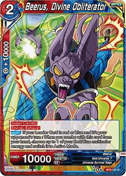 Beerus Divine Obliterator Foil BT9-107 Universal Onslaught Dragonball Super card