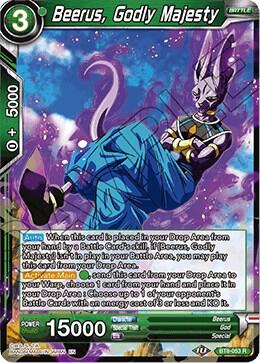 Beerus Godly Majesty BT8-053 Malicious Machinations Dragonball Super card